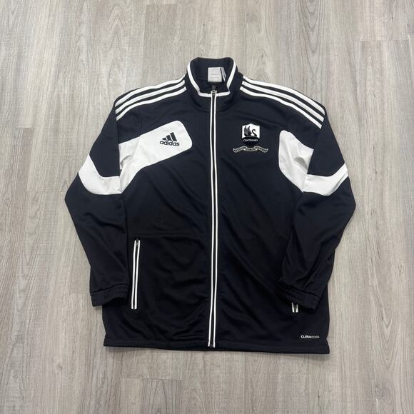 Adidas Swansea City Training Jacket Mens Large Black White Soccer Premier League